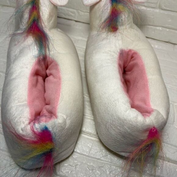 Unicorn Faux-Fur Critter Slippers - Picture 4 of 5